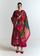 3-PC Unstitched Embroidered Lawn Nirmal By Hussain Rehar | Saaha